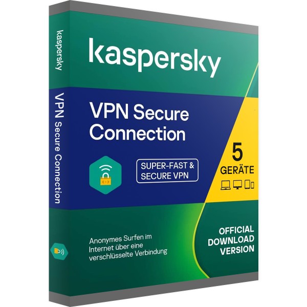 Kaspersky Secure Connection VPN 2022 | 5 Devices